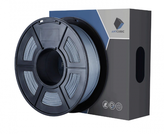 Фото 2 - PLA пластик Серебро для 3d принтера (филамент) 1,75 мм