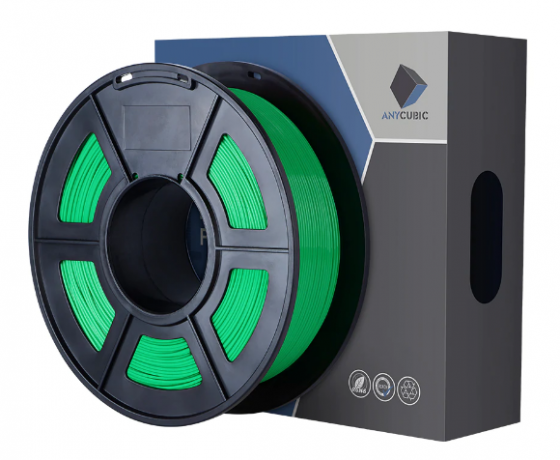 Фото 2 - PLA пластик зеленый для 3d принтера (филамент) 1,75 мм