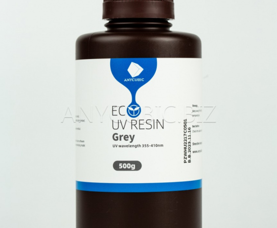 Фото 3 - Серая Эко Растительная Фотополимерная смола Anycubic Eco Gray 0,5 кг