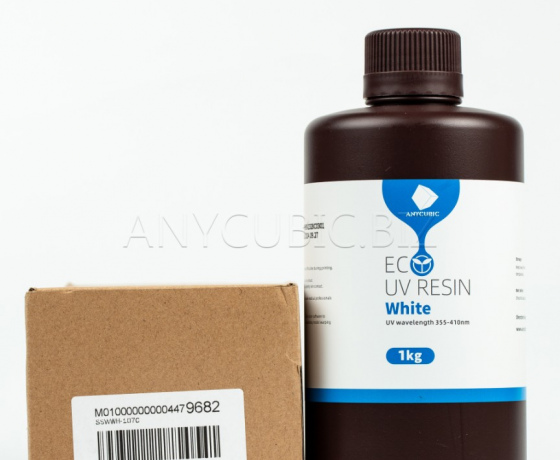 Фото 3 - Белая Эко Растительная Фотополимерная смола Anycubic Eco White resin 1кг