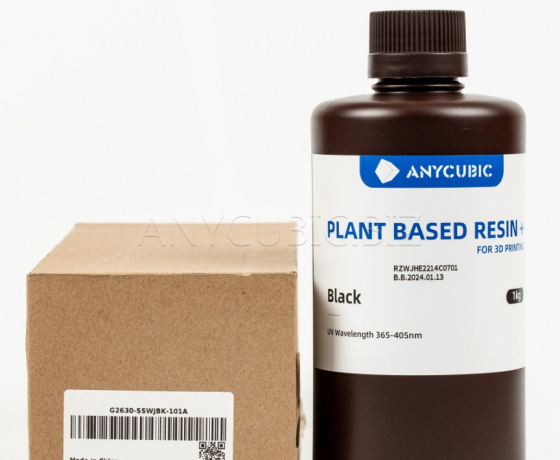 Фото 5 - Черная Эко Растительная Фотополимерная смола Anycubic Eco Black 1 кг