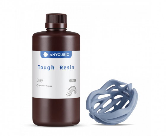 Фото 5 - Серая Гибкая фотополимерная смола Anycubic Flexible Tough Resin GREY 1КГ