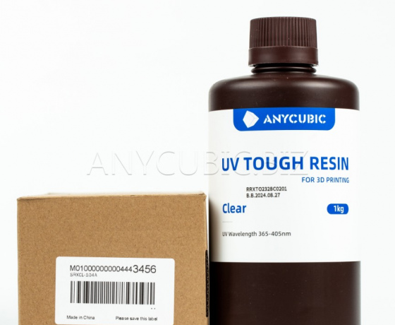 Фото 3 - ПРОЗРАЧНАЯ Гибкая фотополимерная смола Anycubic Flexible Tough Resin CLEAR 1КГ