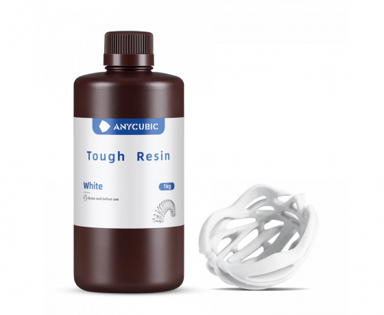 Фото 4 - БЕЛАЯ Гибкая фотополимерная смола Anycubic Flexible Tough Resin WHITE 1КГ
