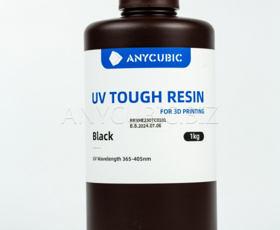 Фото 2 - ЧЕРНАЯ Гибкая фотополимерная смола Anycubic Flexible Tough Resin BLACK 1КГ