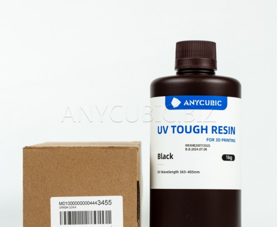 Фото 3 - ЧЕРНАЯ Гибкая фотополимерная смола Anycubic Flexible Tough Resin BLACK 1КГ