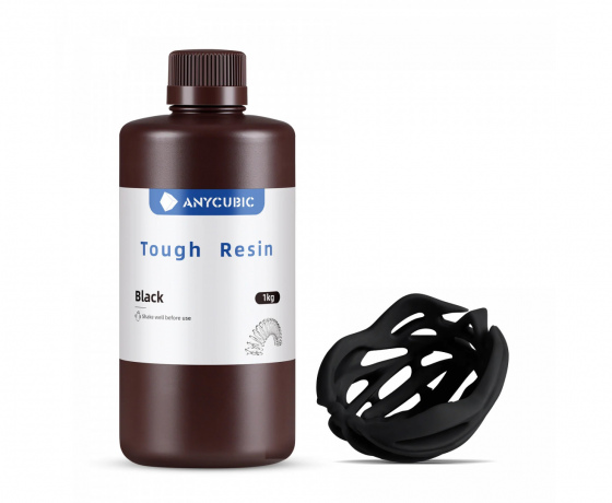 Фото 5 - ЧЕРНАЯ Гибкая фотополимерная смола Anycubic Flexible Tough Resin BLACK 1КГ