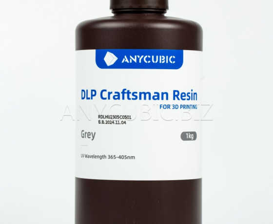 Фото 2 - Фотополимерная смола Anycubic Craftsman Grey (Сера) 1КГ