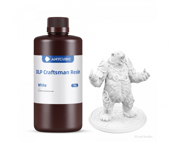 Фото 4 - Фотополимерная смола Anycubic Craftsman WHITE (Белая) 1КГ