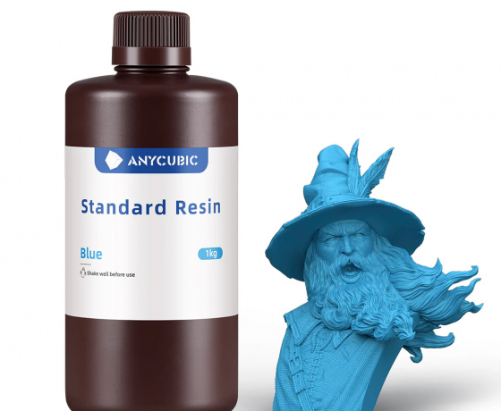 Фото 2 - Фотополимерная Базовая смола Синяя Anycubic