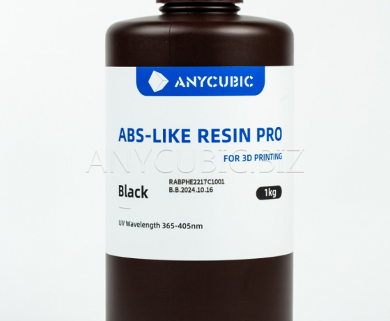 Фото 2 - Черная Aбс-образная Фотополимерная смола+ | Anycubic ABS-Like Resin+ Black 1кг