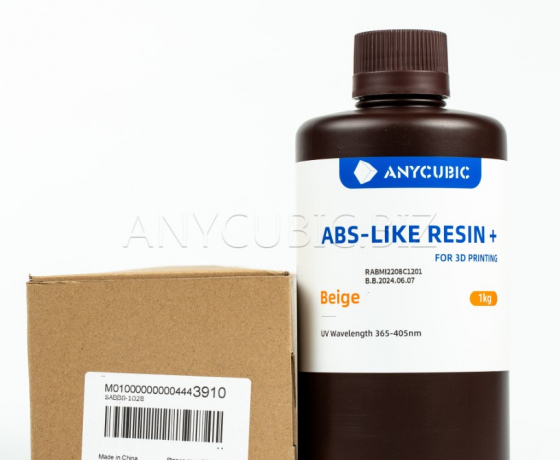 Фото 2 - Телесная Светло-бежевая Aбс-образная Фотополимерная смола+ | Anycubic ABS-Like Resin+ Beige 1кг