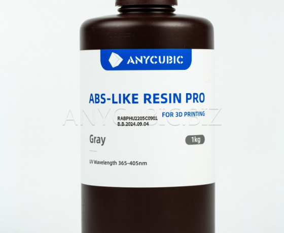 Фото 3 - Сіра Aбс-подібна Фотополімерна смола про 1кг | Gray ABS-Like Resin Pro Anycubic 1kg