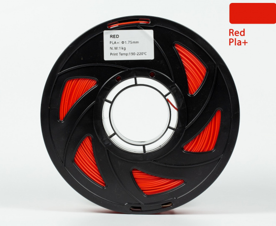 Фото 3 - Красный PLA Plus (ПЛА плюс) пластик филамент для 3D принтера 1кг, 1.75мм, 330м Filament