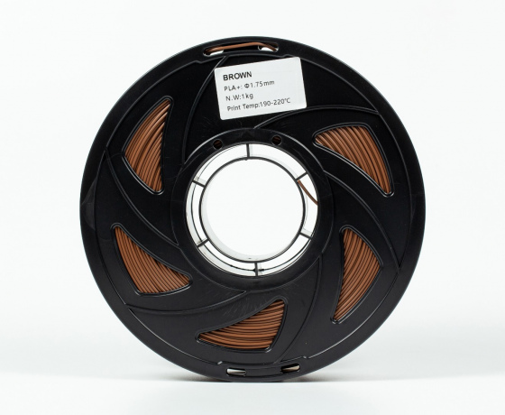 Фото 5 - Коричневый PLA Plus (ПЛА плюс) пластик филамент для 3D принтера 1кг, 1.75мм, 330м Filament
