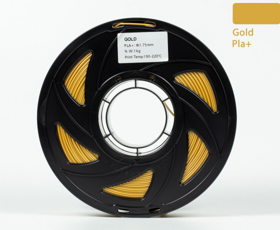 Фото 3 - Золотой PLA Plus (ПЛА плюс) пластик филамент для 3D принтера 1кг, 1.75мм, 330м Filament