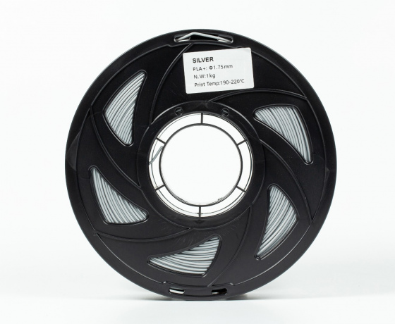 Фото 5 - Серебряный PLA Plus (ПЛА плюс) пластик филамент для 3D принтера 1кг, 1.75мм, 330м Filament