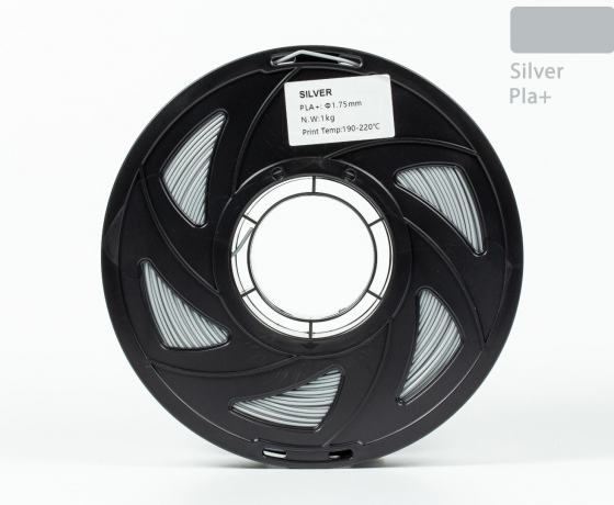 Фото 3 - Серебряный PLA Plus (ПЛА плюс) пластик филамент для 3D принтера 1кг, 1.75мм, 330м Filament
