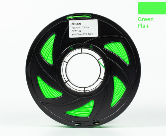 Фото 3 - Зеленый PLA Plus (ПЛА плюс) пластик филамент для 3D принтера 1кг, 1.75мм, 330м Filament