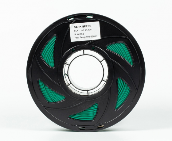 Фото 5 - Темно-зеленый Хаки PLA Plus (ПЛА плюс) пластик филамент для 3D принтера 1кг, 1.75мм, 330м Filament
