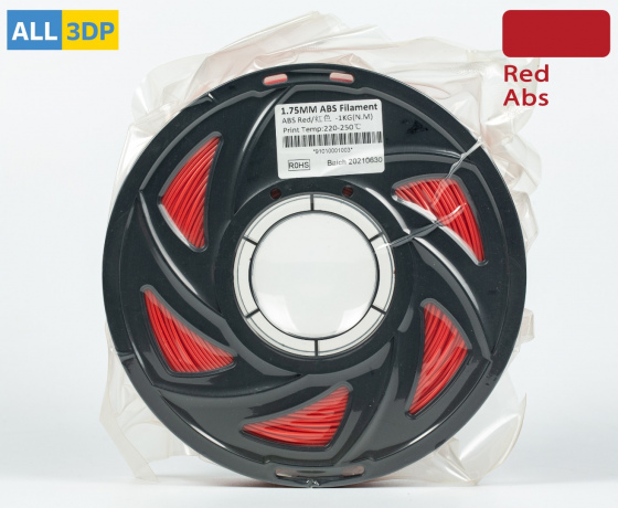 Фото 3 - Красный ABS филамент (пластик) для 3D принтера 1кг, 1.75мм, 330м Tronxy