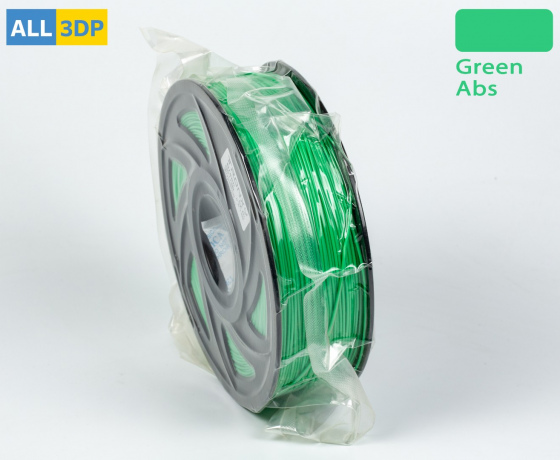 Фото 2 - Зеленый ABS филамент (пластик) для 3D принтера 1кг, 1.75мм, 330м Tronxy