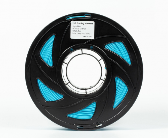 Фото 5 - PETG филамент (пластик) для 3D принтера Голубой 1кг, 1.75мм, 330м