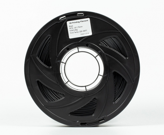 Фото 2 - Черный PETG Copet ПЭТГ филамент пластик для 3D принтера 1кг, 1.75мм, 330м