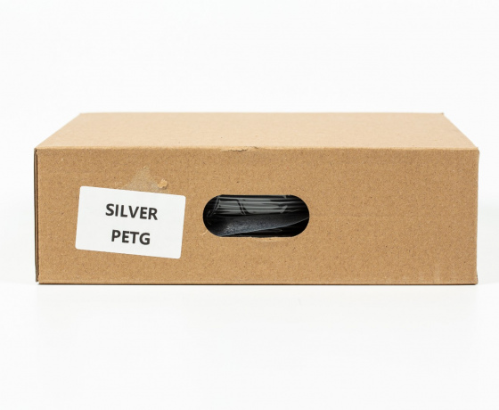 Фото 2 - PETG филамент (пластик) для 3D принтера Серебряный 1кг, 1.75мм, 330м