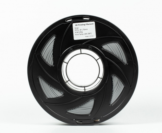 Фото 5 - PETG филамент (пластик) для 3D принтера Серебряный 1кг, 1.75мм, 330м
