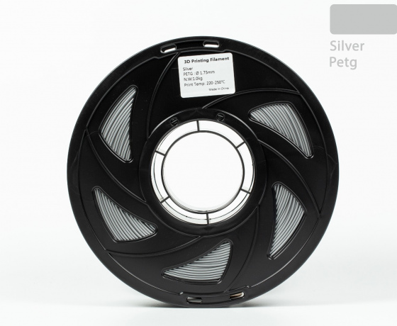 Фото 3 - PETG филамент (пластик) для 3D принтера Серебряный 1кг, 1.75мм, 330м