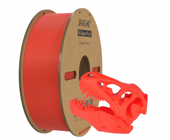 Фото 2 - Красная Высокоскоростная нить филамент PLA+ JAMGHE 1 кг 1,75 мм HS-PLA