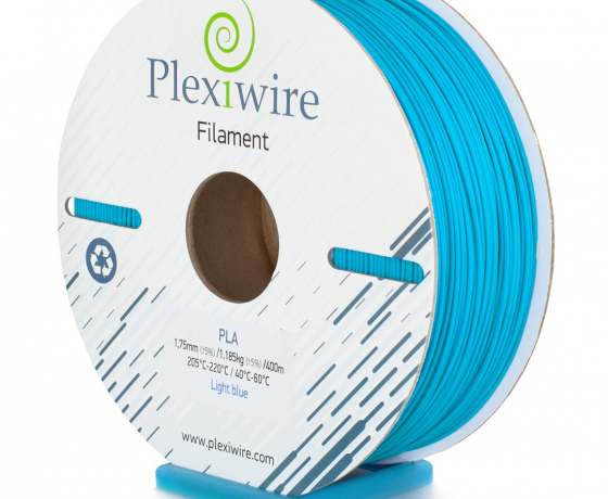 Фото 3 - PLA пластик Plexiwire для 3D принтера блакитний 400м / 1.185кг / 1.75мм