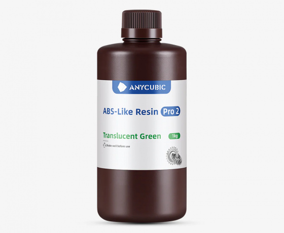 Фото 2 - Фотополимер Anycubic ABS-Like Resin Pro 2 Зеленый (полупрозрачный)