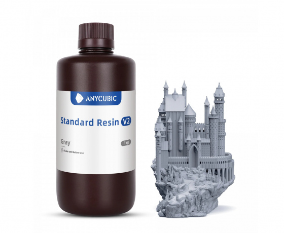 Фото 2 - Фотополимерная Стандартная смола v2 Серая Anycubic