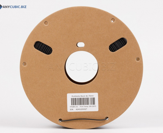 Фото 4 - PLA Матовый черный Anycubic Ø1,75 мм Вес: 1 кг