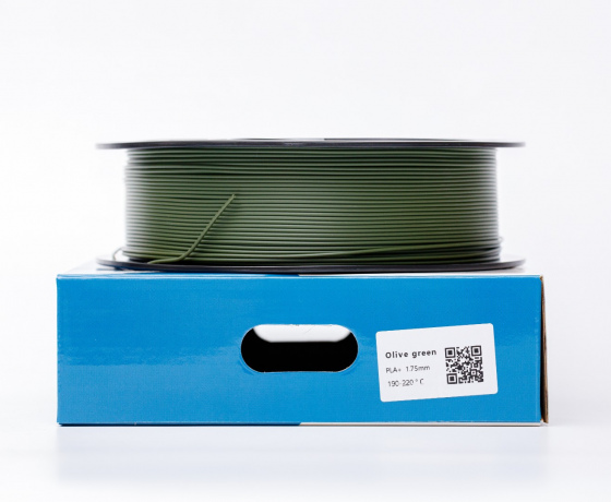 Фото 3 - Хаки Оливково-зеленый пласт плюс пластик для 3D принтера ✪1кг✪1.75мм Pla plus olive green