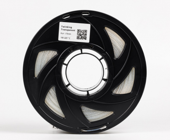 Фото 3 - PLA Twinkling пластик Прозрачный 1кг | 1.75мм | 330м