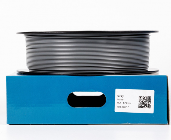 Фото 4 - Сірий Матовий Пла Пластик 1кг | 1.75мм | 330м