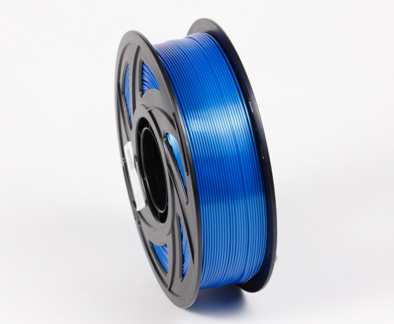 Фото 2 - Синий Пла Пластик Шелковый \PLA SILK Blue 1кг | 1.75мм | 330м