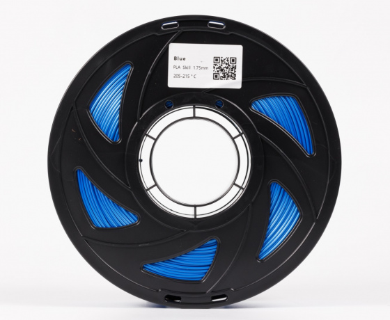 Фото 4 - Синий Пла Пластик Шелковый \PLA SILK Blue 1кг | 1.75мм | 330м