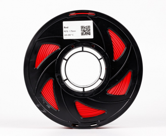 Фото 3 - Красный PETG (ПЭТГ) coPET пластик для 3D принтера | Red PETG 1кг 1.75мм | 330м