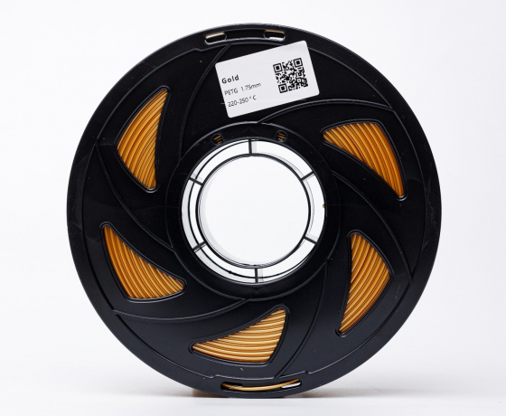 Фото 4 - Золотой PETG (ПЭТГ) coPET пластик для 3D принтера Gold PETG 1кг 1.75мм | 330м
