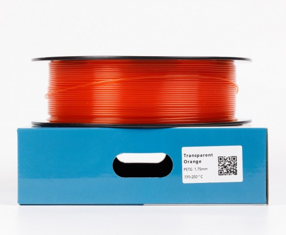Фото 2 - PETG Полупрозрачный Оранжевый 1кг | 1.75мм | 330м
