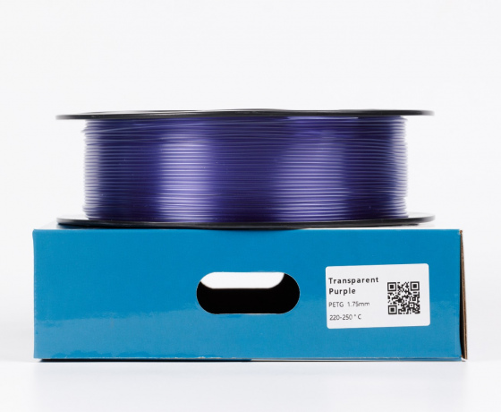 Фото 2 - PETG Полупрозрачный Пурпурный 1кг | 1.75мм | 330м