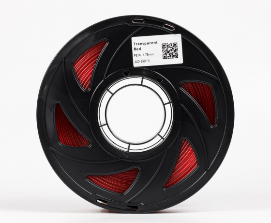Фото 3 - PETG Полупрозрачный Красный 1кг | 1.75мм | 330м