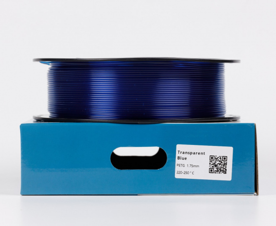 Фото 3 - PETG Полупрозрачный голубой 1кг | 1.75мм | 330м