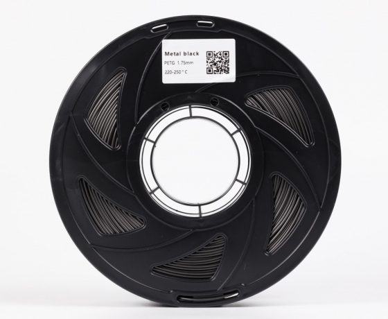 Фото 3 - Черный Металлик PETG пластик для 3D принтера PETG Filament Metal 1кг | 1.75мм | 330м