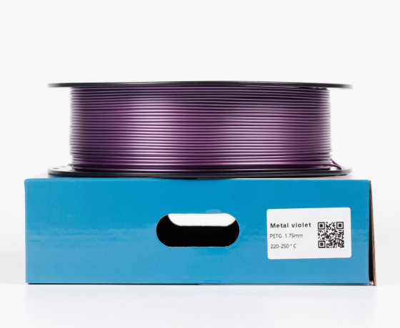 Фото 2 - Фиолетовый Металлик PETG пластик для 3D принтера PETG Filament Metal violet 1кг 1.75мм | 330м