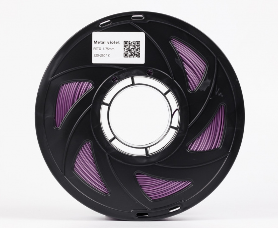 Фото 3 - Фиолетовый Металлик PETG пластик для 3D принтера PETG Filament Metal violet 1кг 1.75мм | 330м